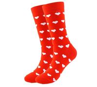 FANSHINUO Chaussettes en coton avec motif lèvres en forme de cœur pour homme et femme, a, Taille unique