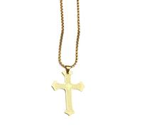 FANSHINUO Collier avec croix espagnole symbolisant la foi et alliage protecteur pour un usage quotidien ou une cérémonie, 2.5*60CM, Métal