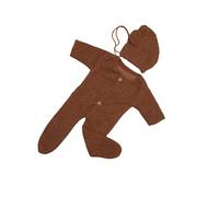 FANSHINUO Costume pour bébé avec chapeau et barboteuse sur le thème de l'ours - Tenue photo - Costume de fête prénatale - Body pour photographie de nouveau-né