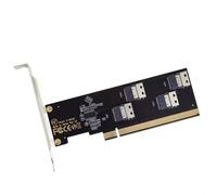 FANSHINUO Demi-hauteur PCIe X16 vers SFF8654 4i 8i Carte d'extension de remplacement pour applications informatiques Accessoires de bureau Carte d'extension interne