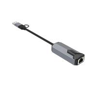 FANSHINUO Deux ports USB A Type C vers RJ45 Gigabit Adaptateurs Détection automatique Pas besoin de pilote Portable pour bureau Gaming Voyage Adaptateurs USB vers Ethernet