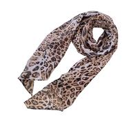 FANSHINUO Écharpe décontractée à motif animal adulte femme fille Western col fin châle pour fête club wear mode tour de cou imprimé léopard, imprimé léopard, taille unique