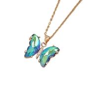 FANSHINUO Élégant collier avec pendentif papillon symbolisant les grâces et le charme pour les femmes à la mode au quotidien ou lors de fêtes, as the pic show, Métal