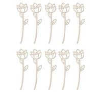 FANSHINUO Ensemble de décorations en bois avec découpe de fleurs sauvages, tiges de fleurs sauvages pour travaux manuels, vases, vacances, décoration d'intérieur, panneaux de fleurs découpées