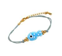 FANSHINUO Fashioanble Charm en forme de poisson tressé à la main en acier inoxydable flexible Bijoux en acier inoxydable, taille unique, Comme décrit