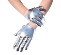 FANSHINUO Gants courts brillants pour femme Style punk Pour la mode et confortable Boîte de nuit Festival Musique Festival Handwear Punk