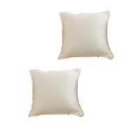 FANSHINUO Housse de coussin à franges en velours avec pompons pour canapé, chambre à coucher, 45,7 x 45,7 cm