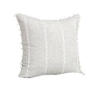 FANSHINUO Housse de coussin élégante avec pompons - 45 x 45 cm - En polyester doux - Décoration pour salon, lit