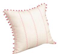 FANSHINUO Housse de coussin élégante avec pompons - 45 x 45 cm - En polyester doux - Décoration pour salon, lit