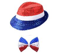 FANSHINUO Julycostume Chapeau et nœud papillon sur le thème de la cuisinière Accessoire festif Doux et confortable Accessoires de jour de l'indépendance