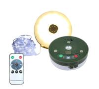 FANSHINUO Lampe de camping portable ronde à texture solaire adaptée pour les aventures en plein air et les voyages en famille LED