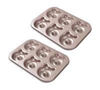 FANSHINUO Lot de 2 moules de cuisson multifonctions en acier au carbone - Accessoires de cuisson adaptés aux moules à dessert de cuisine