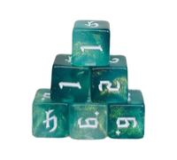 FANSHINUO Lot de 6 dés en acrylique à 6 côtés - Coins arrondis - Jeu solide avec grand nombre - Outil d'apprentissage des mathématiques éducatives