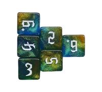 FANSHINUO Lot de 6 dés en acrylique à 6 côtés - Coins arrondis - Jeu solide avec grand nombre - Outil d'apprentissage des mathématiques éducatives