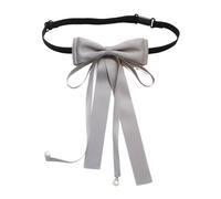 FANSHINUO Nœud papillon élégant pour femmes et filles - Longue pré-nouée - Perles réglables - Broche - Nœud papillon - Nœud papillon, C, taille unique