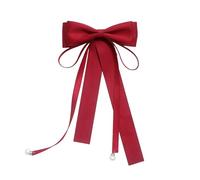 FANSHINUO Nœud papillon élégant pour femmes et filles - Longue pré-nouée - Perles réglables - Broche - Nœud papillon - Nœud papillon, K, taille unique