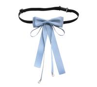 FANSHINUO Nœud papillon élégant pour femmes et filles - Longue pré-nouée - Perles réglables - Broche - Nœud papillon - Nœud papillon, b, taille unique