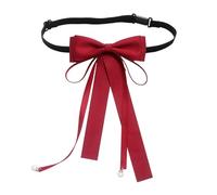 FANSHINUO Nœud papillon élégant pour femmes et filles - Longue pré-nouée - Perles réglables - Broche - Nœud papillon - Nœud papillon, E, taille unique