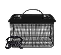 FANSHINUO Panier à poisson flottant pliable - Protection portable en maille - Cage de rangement pour la pêche - Seau de protection facile à utiliser