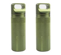 FANSHINUO Porte-clés étanche en alliage d'aluminium pour pilules de poche Porte-clés léger Étui de voyage Bouteilles