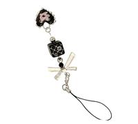 FANSHINUO Porte-clés tendance en alliage en forme de cœur et fleur pour téléphone - Décoration à suspendre pour filles et femmes - Accessoire tendance pour téléphone, taille unique, Comme décrit