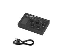FANSHINUO Professional MX5 Low Noise 4 Channel Stereo Sound Mixer Small Single Channel 6.35mm/3.5mm Mixer for Club/Studio/Home The