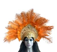 FANSHINUO Serre-tête années 20 pour carnaval, fête, festival, accessoires à plumes et strass pour cosplay, accessoire de danse