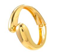 FANSHINUO Superbe bracelet manchette ouvert en forme de goutte d'eau exagérée Bracelet tendance pour décontracté et formel, as the pic show, Métal