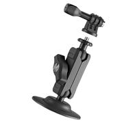 FANSHINUO Support de bras en métal coudé multiple avec base adhésive très résistante, capacité de charge de 4 kg pour matériel de photographie d'aventure, support adhésif à dégagement rapide pour