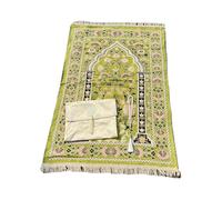 FANSHINUO Tapis de prière avec perles de tapis d'adoration et sac de rangement pour la maison, la mosquée ou le voyage, doux et durable, cadeaux Bayram