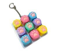 FANSHINUO Testeur de 9 interrupteurs mécaniques avec clics tactiles pour soulager l'anxiété et l'entraînement à la concentration avec porte-clés