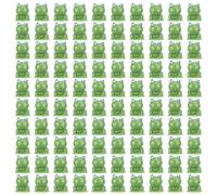 Fanshiontide Lot de 100 mini figurines de grenouille verte en résine - Figurines miniatures pour aquarium, jardin, paysage, maison de poupée, décoration de pot DIY