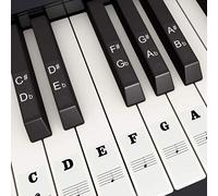 Fansjoy Autocollants de Piano de Remplacement - Stickers Notes Transparents et Amovibles pour Clavier de 37, 49, 54, 61 et 88 Touches pour Enfant Débutant
