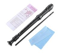 Fansjoy Flûte à Bec Soprano, 8 Trous Flûte à Bec Soprano pour Enfants Débutants, Instrument de Musique avec Kit de Nettoyage, Doigté Baroque, Noir