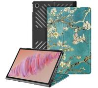 FANSONG Étui de protection intelligent pour tablette Lenovo Tab Plus avec fonction veille/réveil automatique, coque pliable à trois volets 11,5" 2024 pour enfants Motif floral