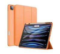 FANSONG - Étui fin pour iPad Pro 12.9" 2022, 2021, 2020, 2018, coque pour iPad Pro 6e, 5e, 4e, 3e génération, en TPU, charge du crayon de 2e génération, fonction veille/réveil automatique, orange