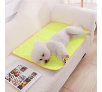 FANSU 2pc Tapis Absorbant Chien, Couleur Macarons Tapis Éducateur pour Chien Lavable Réutilisable, Anti-Fuites Alèse Tapis Chien Pipi, Tapis Antidérapants propreté pour Animaux (45x35cm,Jaune)
