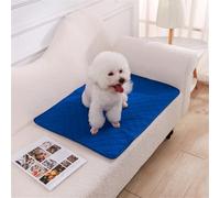 FANSU 2pc Tapis Absorbant Chien, Couleur Macarons Tapis Éducateur pour Chien Lavable Réutilisable, Anti-Fuites Alèse Tapis Chien Pipi, Tapis Antidérapants propreté pour Animaux (60x45cm,Bleu)