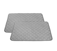 FANSU 2pc Tapis Absorbant Chien, Peluche Courte Tapis Éducateur pour Chien Lavable Réutilisable, Anti-Fuites Alèse Tapis Chien Pipi, Tapis Antidérapants propreté pour Animaux (60x45cm,Gris)