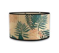 FANSU Abat-Jour En Abat, Forêt Tropicale Humide Jour Tambour Vintage Abat, Abat-jour de Lampe de Table Lampadaire de Table Plafond Lustre Abat-Jour Décoration (30 * 20cm,Feuilles étroites)