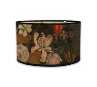 FANSU Abat-Jour En Abat, Jour Tambour Vintage Abat, Abat-jour de Lampe de Table Lampadaire de Table Plafond Lustre Abat-Jour Moderne Décoration Lumières Rotin (Motif de fleur 2,30 * 20cm)