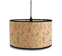 FANSU Abat-Jour en Tissu Classique Tambour Abat-jour, EÉlégant Fleurs Remplacement Abat, Jour Fait à la Main, pour Lampe de Table, Suspension, Lampe de Chevet, Lampadaire (30x30x20cm,Rose)