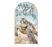 FANSU Anniversaire Toile de Fond en Forme d'Arche, Réversible Arche Mariage Couverture,Housse de Toile de Fond pour Décoration Anniversaire Décoration de Mariage, Cérémonie (Style 3,5FT / 65x150cm)