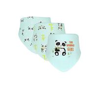 FANSU Bébé Bavoirs Bandana, 3PCS Bavoir de Mode Naissance Protéger Les Vêtement des Bébés Triangle Bavette Garçon Super Absorbant 0 à 36 Mois (Panda)