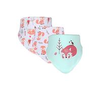 FANSU Bébé Bavoirs Bandana, 3PCS Bavoir de Mode Naissance Protéger Les Vêtement des Bébés Triangle Bavette Garçon Super Absorbant 0 à 36 Mois (Renard)
