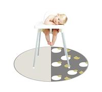 Fansu Bébé Chaise Haute Tapis, Tapis de sol Jouet Bébé, Antidérapant Imperméable Splash Tapis, Dessin animé Tapis de Jeu Mess Pique-Nique, Tapis de protection de sol (Petit ours,130cm)