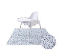 Fansu Bébé Chaise Haute Tapis, Tapis de sol Jouet Bébé, Antidérapant Imperméable Splash Tapis, Tapis de Jeu Mess Pique-Nique, Tapis de protection de sol (130x130cm,science)