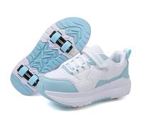 FANSU Chaussure à Roulette Garçons Filles, Chaussures a roulettes Enfant Retractable avec 4 roulettes, Basket Roller Fille pour Intérieur Extérieur