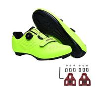 FANSU Chaussure Velo Route Homme, Antidérapants Chaussures de Cyclisme pour Hommes Femmes, Unisexe Chaussures de Vélo Lacets Rotatifs Route VTT avec Languettes Look Lock