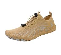 FANSU Chaussures Aquatiques Homme Femme, Chaussures de Plage Antidérapant Unisexe 36-46 EU Sneakers Aquatique Séchage Rapide Respirant Basket Plage Basket d'eau pour Natation (Couleur Camel D,36)